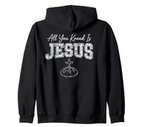 Sourdough All You Knead Is Jesus Bread Zip Hoodie