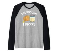 Sourdough Baker Gear Sourdough Queen Bread Baker Raglan Baseball Tee