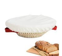 Sourdough Basket - 10.2 Inch Oval Cotton Rope Kit | Double Handle Bread Making Supplies, Complete Baker's Set with Liner and Lid for Craft Bread and Home Ba