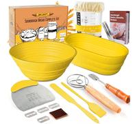 Sourdough Bread Baking Supplies 34 OZ Sourdough Starter kit 2 Bread Proofing Basket