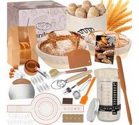 Sourdough Bread Baking Supplies, Sourdough Starter Kit, Bread Proofing Basket, Bread Making Tools Kit, Sour Dough Kit Tools, Sourdough Proofing Basket, Sourdough Kit Gifts for Bakers Women Wife Mom