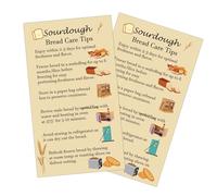 Sourdough Bread Care Instruction Cards Flavor Keeping Your Sourdough Fresh Card How to Carry and Cut Your Bread Instruction Bakery Client Storage Tips Card for Small Business (100 Stickers)