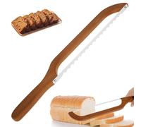 Sourdough Bread Knife - Bread Slicing Knife, Bread Knife Sourdough Bow Saw, Easy to Use Bread Cutting Knife, Stainless Steel Bread Bow Saw For Slicing with Wooden Handle for Homemade Bagels Baguettes