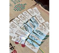 Sourdough By The Sea Botanical Grass & Leaf Stencils for Crafts Patterns Templates