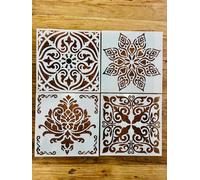 Sourdough By The Sea Stencil Mandala Flower Harvest Patterns Templates Art Craft Set of 16 patterns- Reusable Baking Decoration