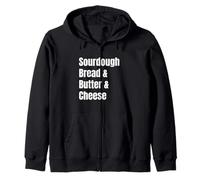 Sourdough Grilled Cheese Ingredient List Funny Recipe Zip Hoodie