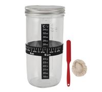 Sourdough Jar Perfect Baking Companion, Fermentation Box Sourdough Care, Sourdough Starter Jar with Days of The Week Marked Rubber Band, Sourdough Attractive and Efficient