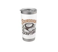 Sourdough & Scripture Christian Homesteader Bread Baker Mom Stainless Steel Insulated Tumbler