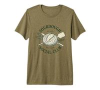 Sourdough Social Club Bakery Wild Yeast Funny Baking Design Premium T-Shirt