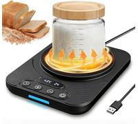 Sourdough Starter Heating Mat with 24H Timer | Adjustable Temperature 21-43°C | Smart Memory | Fits Up to 40oz Jars | for Home Baking & Fermentation