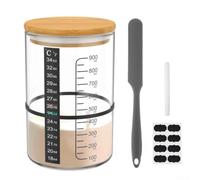Sourdough Starter Jar 900ml Glass with Thermometer(B)