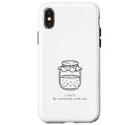 Sourdough Starter Jar Line Art Fermentation Case for iPhone X/XS