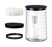 Sourdough Starter Jar with Lid Clear Glass Large Capacity Wide Mouth