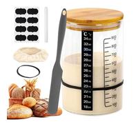 Sourdough Starter Jar - Yogurt Fermentation Kit for Beginners | Large Capacity Bread Baking Jar for Making Sourdough, Yogurt, Yeast