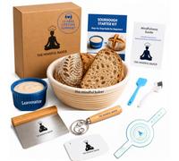 Sourdough Starter Kit with Banneton Proofing Basket - Complete Bread Making Kit for Beginners & Pros - Exclusive Leavenator Starter Jar, 8 Sourdough Tools, Recipe Book & Free 1:1 Baker Support