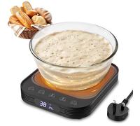 Sourdough Starter Warmer Mat - 24H Timer - Precise 1°C Thermostat Control (21-38°C) - Smart Memory Warming On/Off - Fits Jars Up to 40oz - Perfect for Home Baking