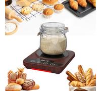 Sourdough Starter Warmer, Precise 1°F Temperature Control (70-100°F), 12-Hour Timer Auto On/Off, Ideal for Bread, Yogurt Fermentation, Holds jars up to 40 ounces, Ideal for Bread Fermentation (Brown)