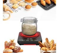 Sourdough Starter Warmer, Precise 1°F Temperature Control (70-100°F), 12-Hour Timer Auto On/Off, Ideal for Bread, Yogurt Fermentation, Holds jars up to 40 ounces, Ideal for Bread Fermentation (Black)