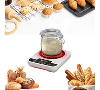 Sourdough Starter Warmer, Precise 1°F Temperature Control (70-100°F), 12-Hour Timer Auto On/Off, Ideal for Bread, Yogurt Fermentation, Holds jars up to 40 ounces, Ideal for Bread Fermentation (White)