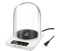 Sourdough Starter Warmer with Glass Dome, Precise 1°F Thermostat Control (70-100°F), Sourdough Warmer and Dome for Home Baking,12h Timer Auto Warming On/Off Sourdough Warming Mat