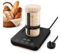 Sourdough Starter Warmer with Thermometer Strip, Adjustable Heating Mat with Timer & Auto Shut-Off, Compact Fermentation Heater for Home Baking (21℃-38℃)