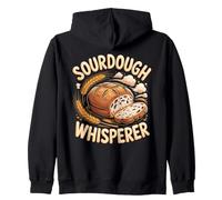 Sourdough Whisperer Baking Baker Bread Starter Zip Hoodie