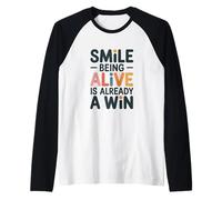 Souris être en Vie est déjà une Victoire Raglan Baseball Tee
