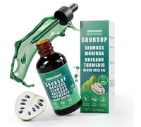 Soursop Bitters 60ml - 10-in-1 Herbal Liquid Drops with Soursop, Sea Moss, Black Seed Oil, Moringa, Turmeric, Oregano & Ashwagandha, Supports Digestive Health, Immune Function & Everyday Wellness