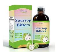 Soursop Bitters Drops with Black Seed, Moringa & Ginger, Supports Immune System, Promotes Relaxation，Supports Overall Health, Digestion，480ml