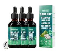 Soursop Bitters Liquid Drops, 2026 Upgraded 100% Organic 10-in-1 Soursop Drops, Natural Ingredients, Rapid Absorption (3pcs)