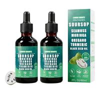 Soursop Bitters Liquid Drops, 2026 Upgraded 100% Organic 10-in-1 Soursop Drops, Natural Ingredients, Rapid Absorption (2pcs)