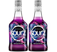 SOURZ Blackcurrant Flavoured Liqueur 70 ottle - Fruity & Tangy with Signature Sour Twist - 15% ABV (Pack of 2)