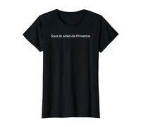 Sous le Soleil de Provence French Summer Quote Value Graphic T-Shirt, Women, Black, S