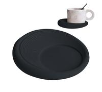 Sous-verres Design - Dessous De Verre | Dessous De Verre Ronds Et Antidérapants En Silicone Pour Boissons Chaudes | Décoration De Table Pour Bar, Voiture, Salon, Cuisine, Bureau, Dortoir