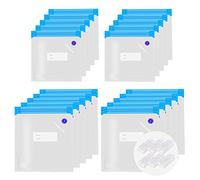 Sous Vide Bags, 20 PCS Reusable Vacuum Sealer Bags for Food with 6 Sealing Clips, Reusable Vacuum Food Storage Bags, BPA Free (13.4x10.2 Inch * 10Pcs,8.7x8.3 Inch * 10Pcs)