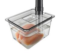 Sous Vide Container, Immersion Cooker Box, Immersion Cooker Container, Airtight Heat-Resistant Design, Improved Handling Design, Clear, For Truck, Rv, Rental, House, Apartment, Restaurant