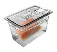Sous Vide Container with Lid, 6L/11L Transparent Vacuum Cooking Bowl, Food Safe & Heat Resistant, Sous Vide Container for Kitchen, Restaurant, RV