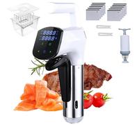 Sous Vide Cooker Immersion Circulator, 1100W with LED Display, Complete Kit with 11L Water Tank, Vacuum Pump, 10 Bags & Clips, Precise Temperature & Time Control