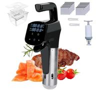 Sous Vide Cooker Immersion Circulator, 1100W with LED Display, Complete Kit with 11L Water Tank, Vacuum Pump, 10 Bags & Clips, Precise Temperature & Time Control