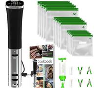 Sous Vide Cooker Kit All-in-ONE - Sous Vide Machine 800W, 120V with Accurate Temperature Digital Timer, 30 Sous Vide Bags.