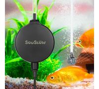 SOUSLOW Aquarium Air Pump, Mini Aquarium Oxygen Air Pump with Bubble Stone and Check Valve, Fish Tank Kit 1.3W, 450ml/h