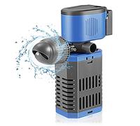 SOUSLOW Fish Tank Filter, Internal Aquarium filter for Clean Water, Adjustable Air Flow, Air Pump, Silent, Make Waves (1000LPH,11W)