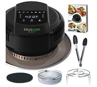 Sousvide Art 7-in-1 Instant Pot Air Fryer Lid 8 qt, 7 Presets - Instant Pot Pressure Cooker Attachment - Cooking Pots - Airfyer Accessories Combo Includes Basket, Rack, Mat, Tongs, Cookbook
