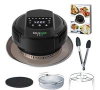 Sousvide Art 7-in-1 Instant Pot Air Fryer Lid 8 qt, 7 Presets - Instant Pot Pressure Cooker Attachment - Cooking Pots - Airfyer Accessories Combo Includes Basket, Rack, Mat, Tongs, Cookbook