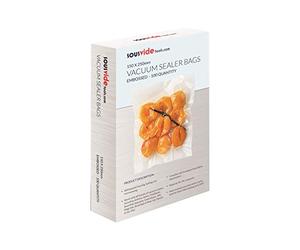 SousVideTools | Vacuum Sealer Bags | Pack of 100 | 15cm x 25cm | Embossed Food Storage | Sous Vide Cooking, Freezing & Microwaving | [SVT-06001]