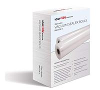 SousVideTools Vacuum Sealer Rolls Pack of 2 20cm x 600cm Embossed Plastic Food Storage Sous Vide Cooking, Boiling, Freezing & Microwaving BPA & PFA Free [Energy Class A++]