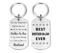 SOUSYOKYO Brother-in-law Gifts, Best Brother in Law Ever Keychain, Personalized Brother in law Birthday Jewelry, Father's day Present for My Brother-in-law, Brother in Law