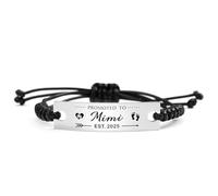 SOUSYOKYO Promoted to Mimi Gifts, Mimi to Be Gifts Bracelet，Soon to be Mimi Jewelry, Pregnancy Announcement Gift for New Mimi, 2.95 inch, Stainless Steel, no gemstone