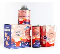 Sout Afrika Movie Night Gift Box - Gourmet Popcorn Kernels (500g), Salt & Vinegar Seasoning (200g), 6 Popcorn Cups | South African Flavouring for Healthy Savoury Snacks