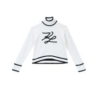 Soutache Autograph Knit - female - Karl Lagerfeld - Turtlenecks - White - L - Knitwear L